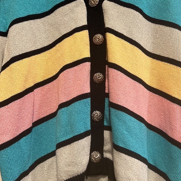 Vintage Rainbow Striped Cardigan - Picture 2 of 3